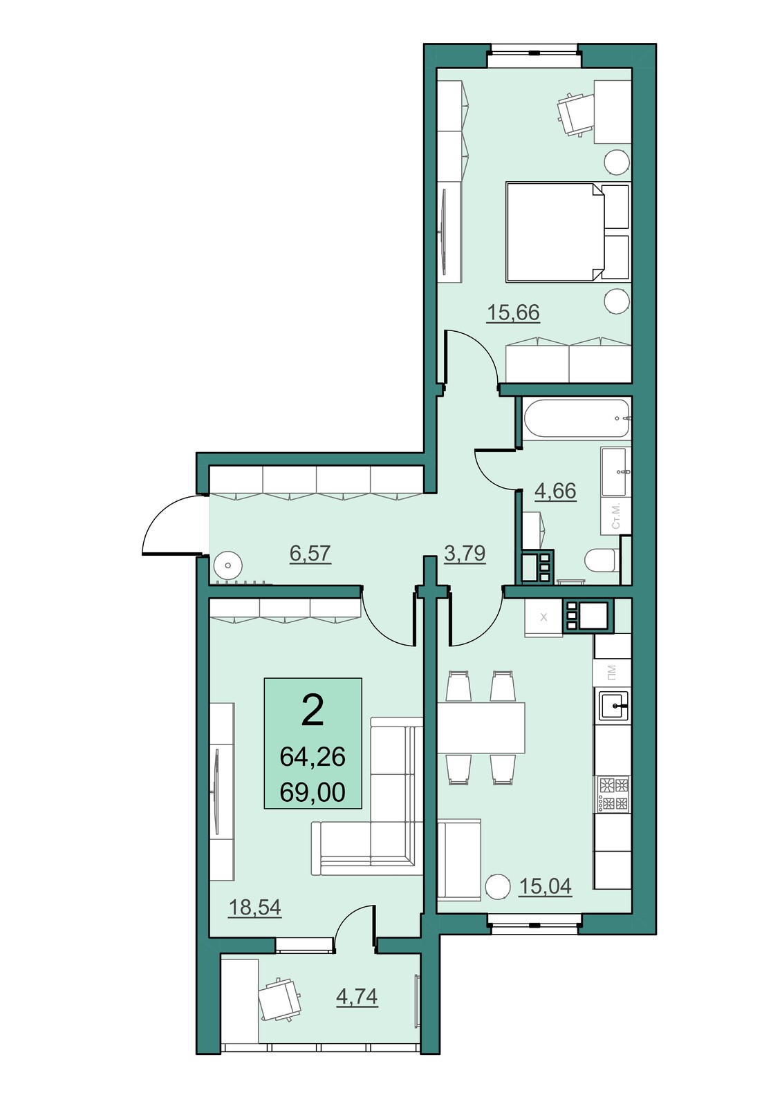 жилой район Солнечный-2, 11-й микрорайон